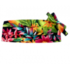 Hawaiian Tropical Floral Garden Cummerbund and Bow Tie Set